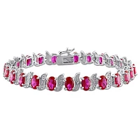 JULIANNA B Sterling Silver Created Ruby 7" Bracelet