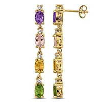 JULIANNA B Yellow Plated Sterling Silver Multi-Gemstone Earrings