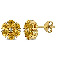 JULIANNA B Yellow Plated Sterling Silver Citrine Earrings