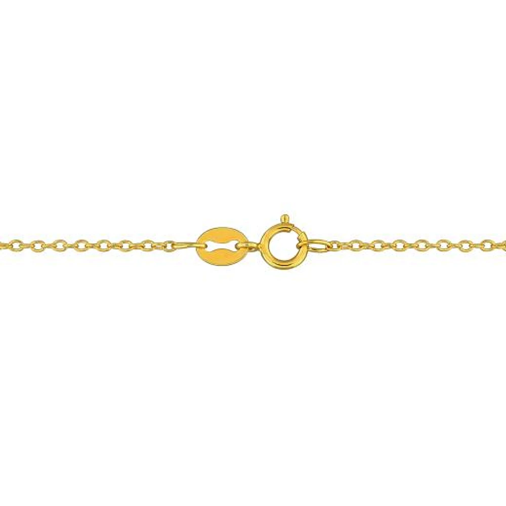 Julianna B Yellow Plated Sterling Silver Created White Sapphire 17" Necklace