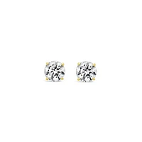 New Brilliance Lab Grown 2.00CTW Diamond Stud Earrings 14K Yellow Gold