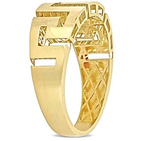 JULIANNA B Men's 14K Yellow Gold Greek Key Ring