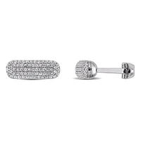 JULIANNA B Sterling Silver White Sapphire Cufflinks