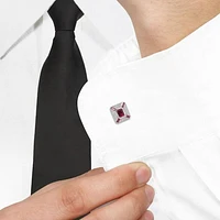 JULIANNA B Sterling Silver Created Ruby & Created White Sapphire Cufflinks