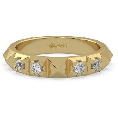 Modern Electrum Canadian 0.15CTW Diamond Fashion Ring Size