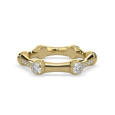 Lands Collection Modern Electrum Canadian 0.13CTW Diamond Fashion Ring