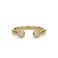 Lands Collection Modern Electrum Canadian Diamond Fashion Ring Size 8