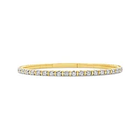 New Brilliance 2.00CTW Lab Grown Diamond Flexible Bangle in 10K Yellow Gold