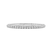 New Brilliance 5.00CTW Lab Grown Diamond Flexible Bangle in 10K White Gold