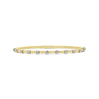 New Brilliance 1.00CTW Lab Grown Diamond Flexible Bangle in 10K Yellow Gold