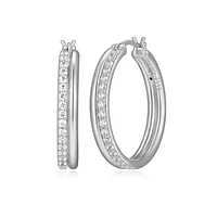 Elle "Goddess" Cubic Zirconia Double-Row Earrings