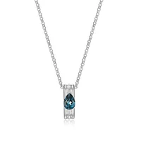 Elle "Goddess" Blue Topaz Rolo 17+3" Necklace