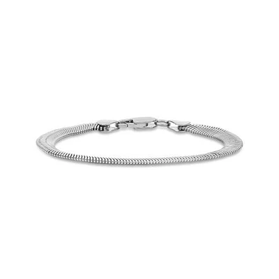 Sterling Silver 7.5" 6.3mm Semi Solid Oval Snake Link Bracelet