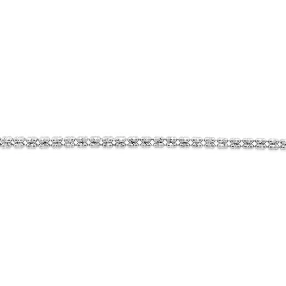 Sterling Silver 18" 2mm Ice Cube Link Chain