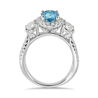 New Brilliance Lab Grown 2.00CTW & White Diamond Ring in 14K White Gold