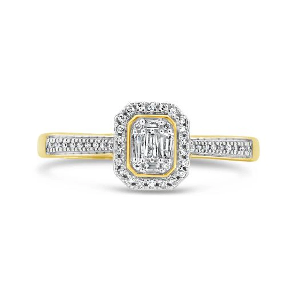 0.15CTW Diamond Promise Ring in 10K Yellow Gold