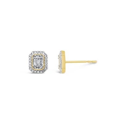 0.20CTW Diamond Fashion Stud Earrings in 10K Yellow Gold