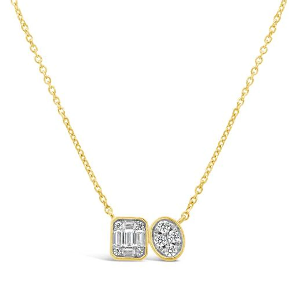 0.15CTW Diamond Necklace in 10K Yellow Gold