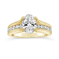 New Brilliance Lab Grown 2.00CTW Oval Cut Diamond Bridal Ring in 14K Yellow Gold