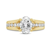 New Brilliance Lab Grown 2.00CTW Oval Cut Diamond Bridal Ring in 14K Yellow Gold