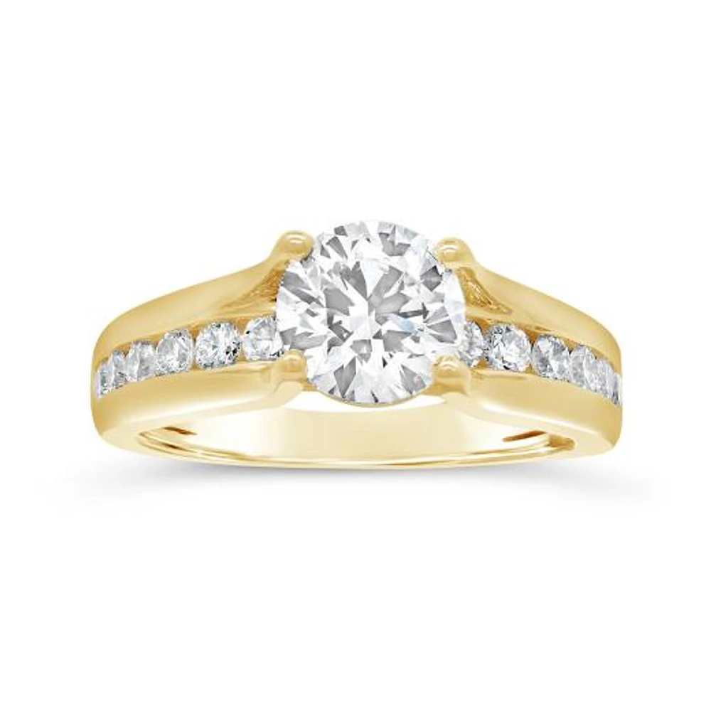 New Brilliance Lab Grown 2.00CTW Diamond Bridal Ring in 14K Yellow Gold