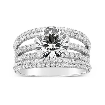 Charmed By Richard Calder Lab Grown 4.27CTW Diamond Ring in 14K White Gold