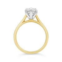 New Brilliance Lab Grown 2.00CT Marquise Diamond Ring in 14K Yellow Gold