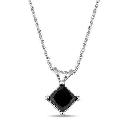 Julianna B 1.00CTW Black Diamond Pendant in 10K White Gold