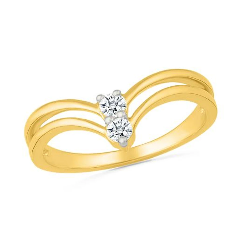 0.18CTW Diamond Fashion Ring in 10K Yellow Gold