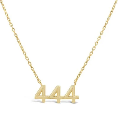 10K Yellow Gold "444" 17" Necklace