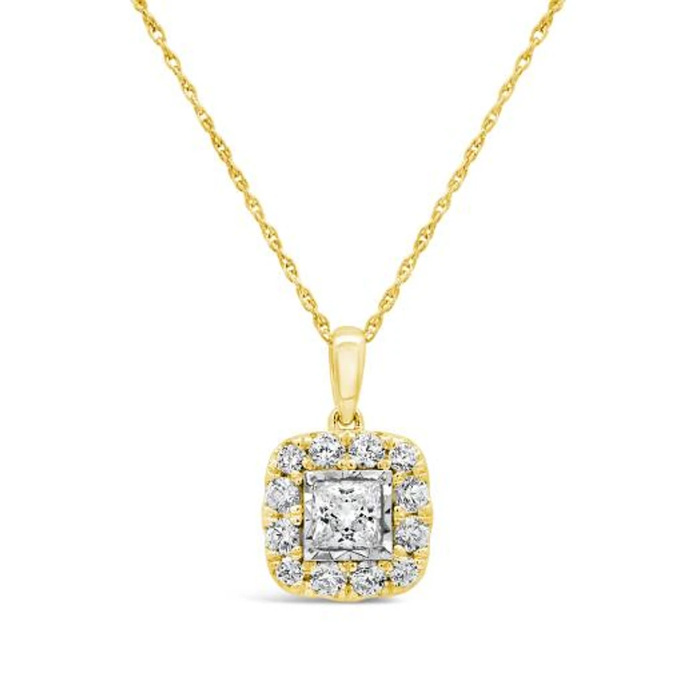 New Brilliance Lab Grown 1.00CTW Diamond Pendant in 10K Yellow Gold