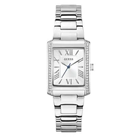 Guess Women's Silver Tone Crystal Bonnie Watch