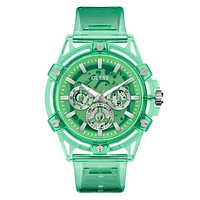 Guess Men's Transparent Green King Watch