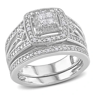 Julianna B 0.24CTW Diamond Bridal Set Sterling Silver
