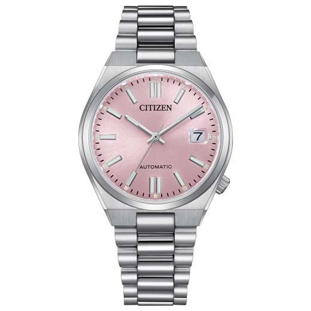 Citizen Ladies' Silver-Tone Pink Tsuyosa Automatic Watch