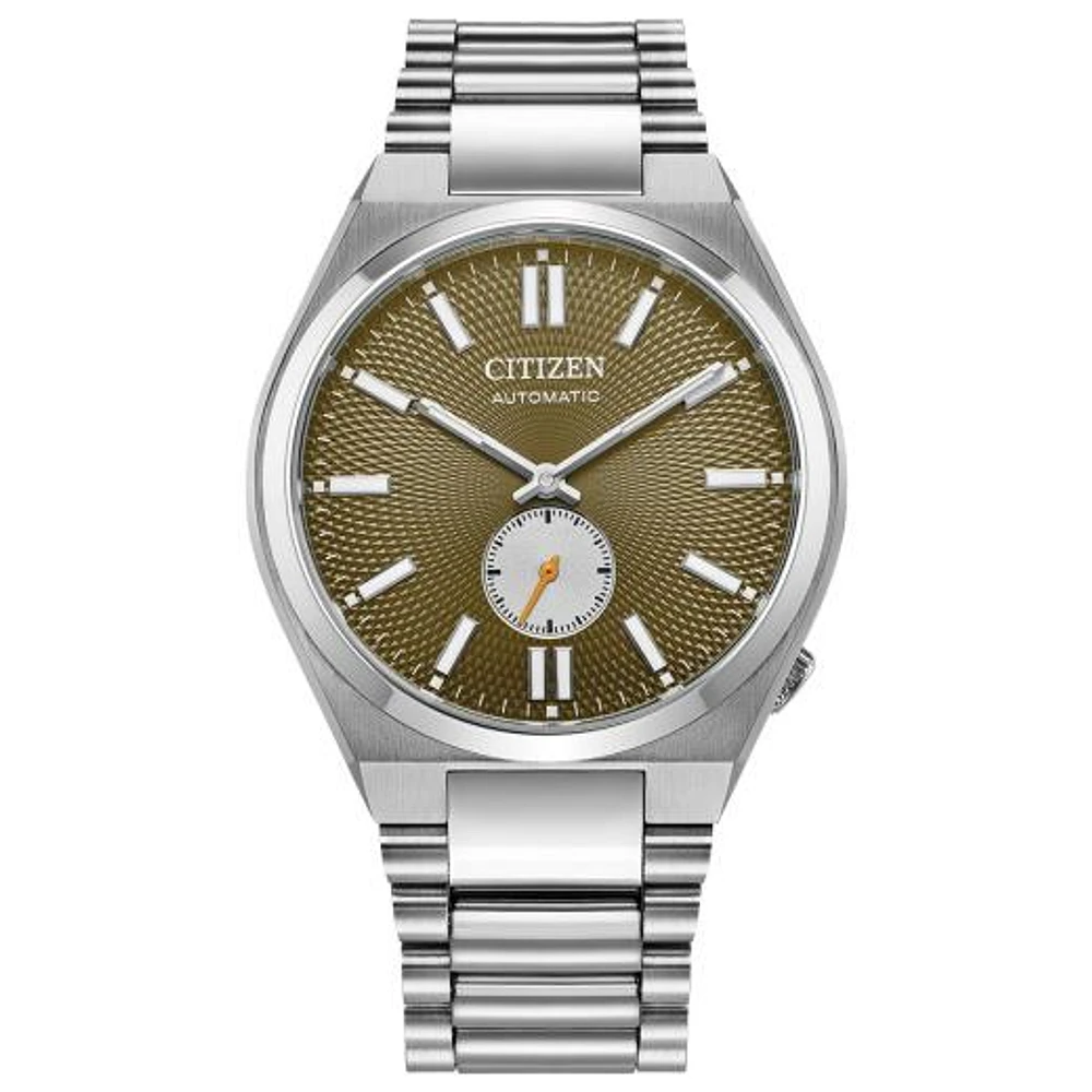 Citizen Men's Silver-Tone Green Tsuyosa Small Second Automatic Watch