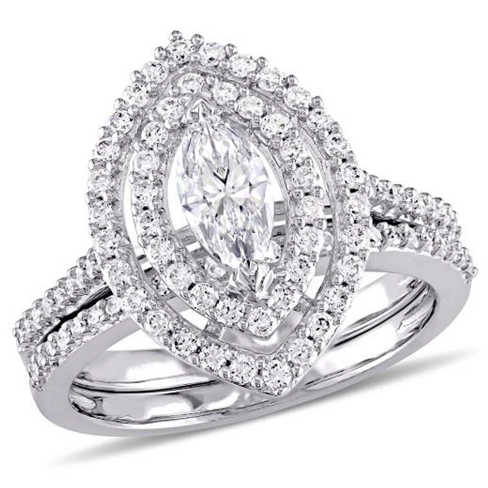 Julianna B 0.98CTW Diamond Bridal Setin 14K White Gold