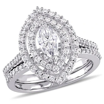 Julianna B 0.98CTW Diamond Bridal Setin 14K White Gold