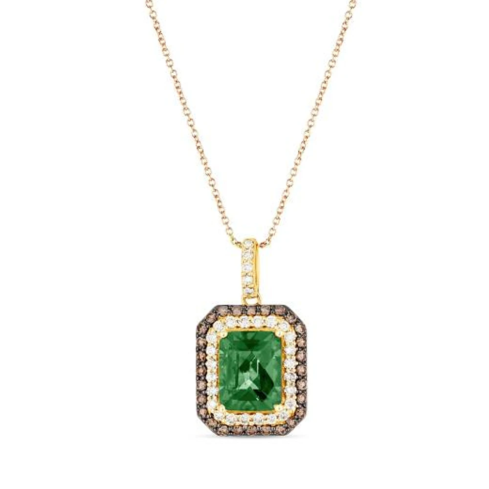 Le Vian 14K Yellow Gold Costa Smeralda Emeralds Diamonds Pendant