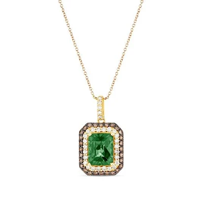 Le Vian 14K Yellow Gold Costa Smeralda Emeralds Diamonds Pendant
