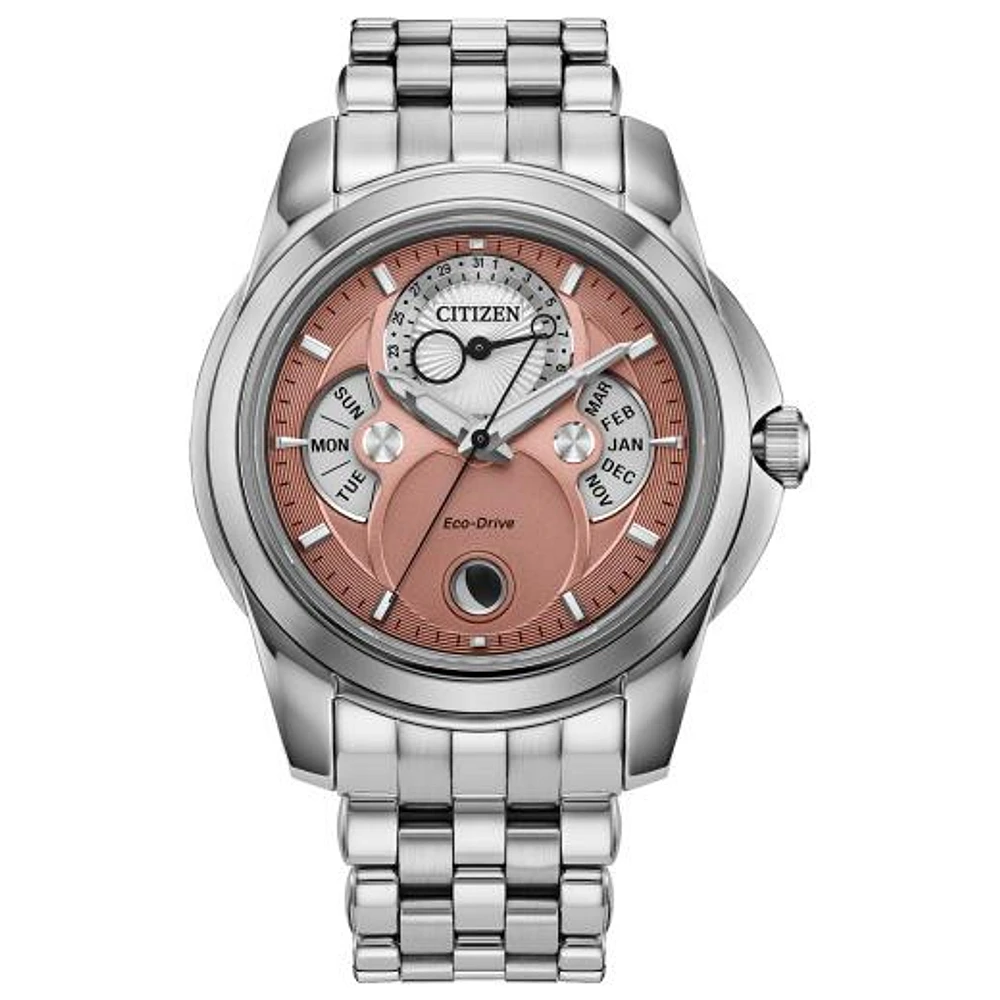 Citizen Men's Silver-Tone Champagne Calendrier Eco-Drive Watch