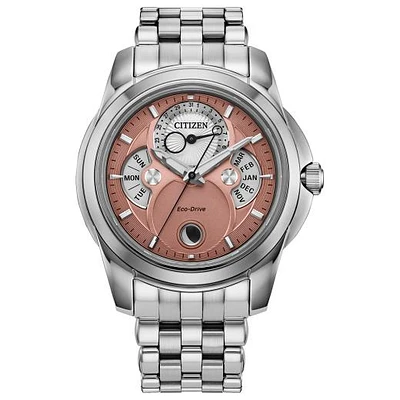 Citizen Men's Silver-Tone Champagne Calendrier Eco-Drive Watch