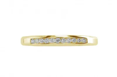 Infinity Yellow Gold Channel Set Diamond Anniversary Ring