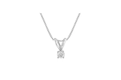 10K White Gold 0.10CT Diamond Pendant