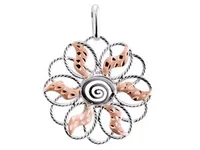 10K Pink and White Gold Pendant