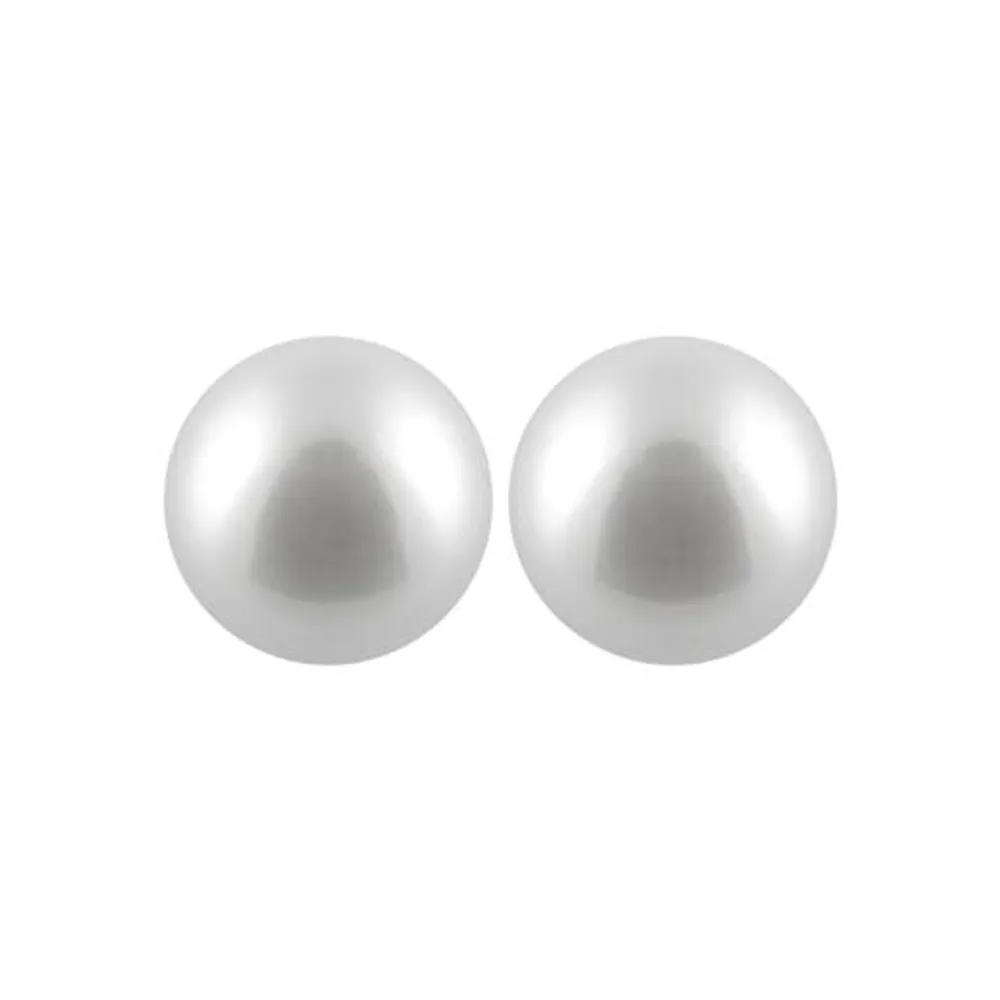 Freshwater 6-6.5mm White Pearl Studs