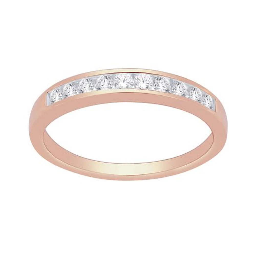 14K Rose Gold 0.25CTW Diamond Infinity Band