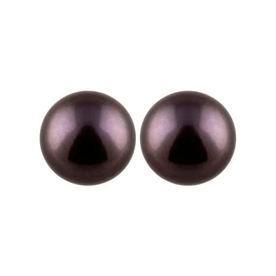 Freshwater 7-7.5mm Peacock Pearl Studs