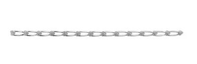 Dreamlink Sterling Silver 0.06CTW Diamond Bracelet