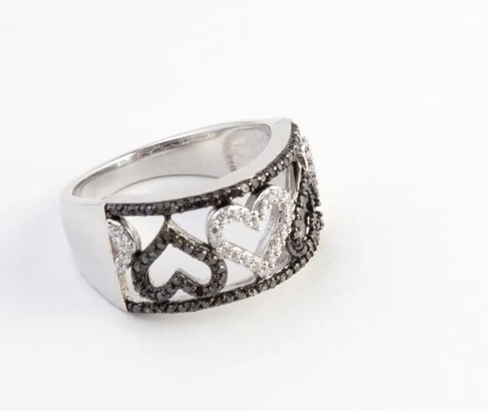 Midnight Diamond Sterling Silver 0.50CTW Ring